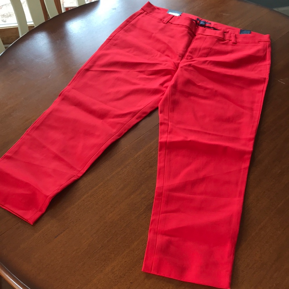 Tommy Hilfiger coral crop leg size 12 NEW